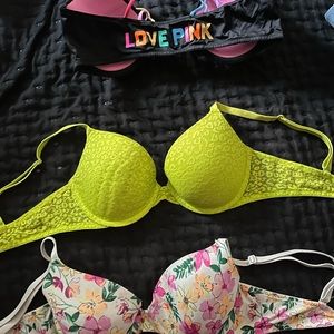 Pink bras